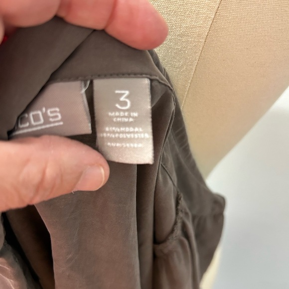 Chico's Brown Lightweight Shirt Jacket Relaxed Fit - Picture 4 of 4